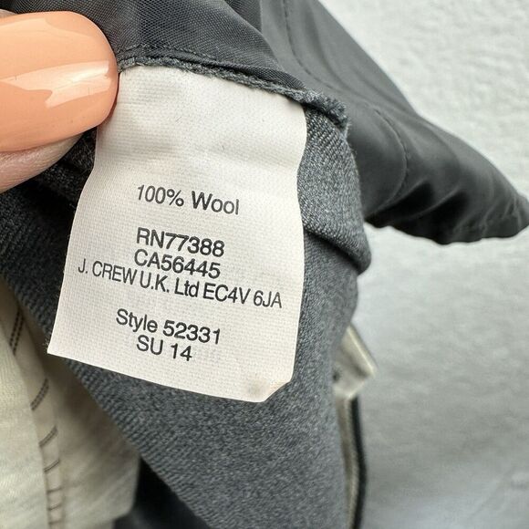 2/$30 J Crew Favorite Fit Dress Pants Slacks Size 8 Gray Wool Office Siren - Picture 10 of 11